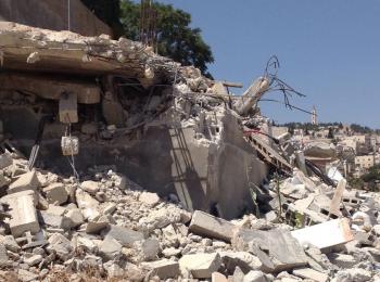 Demolished residence in the Silwan neighborhood of East Jerusalem, 23 August. Photo by OCHA.
