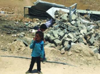 Demolition of three donated residences in Halaweh community (south Hebron) on 17 June.