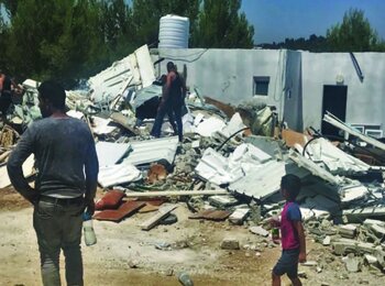 בית שנהרס על ידי הרשויות הישראליות בירושלים המזרחית ב־ 30 באוגוסט. © צילום: משרד האו״ם לתיאום עניינים הומניטריים.