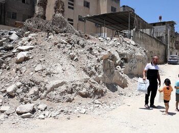 Destruction in Nur Shams Refugee Camp in Tulkarm, 26 June 2024. Photo by the Resident Coordinator's Office