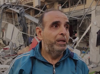 “These are all our memories, our entire lives. For over 50 years, we have been living here .... Now it's all gone; everything has turned into ashes.” Screenshot from a video by UNRWA