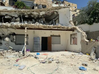 This was the home of a family in the Ras al ‘Amud area of East Jerusalem. The family was forced to demolish it following orders by Israeli authorities citing lack of a building permit, which is rarely granted for Palestinians. Photo by OCHA 