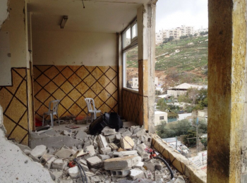 ירושלים המזרחית, נובמבר 2014, לאחר הריסה לשם ענישה