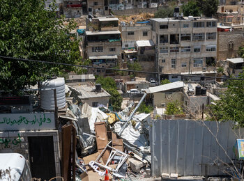محل تجاري هدمته السلطات الإسرائيلية، سلوان، القدس الشرقية، 29 حزيران/يونيو 2021، تصوير مكتب الأمم المتحدة لتنسيق الشؤون الإنسانية