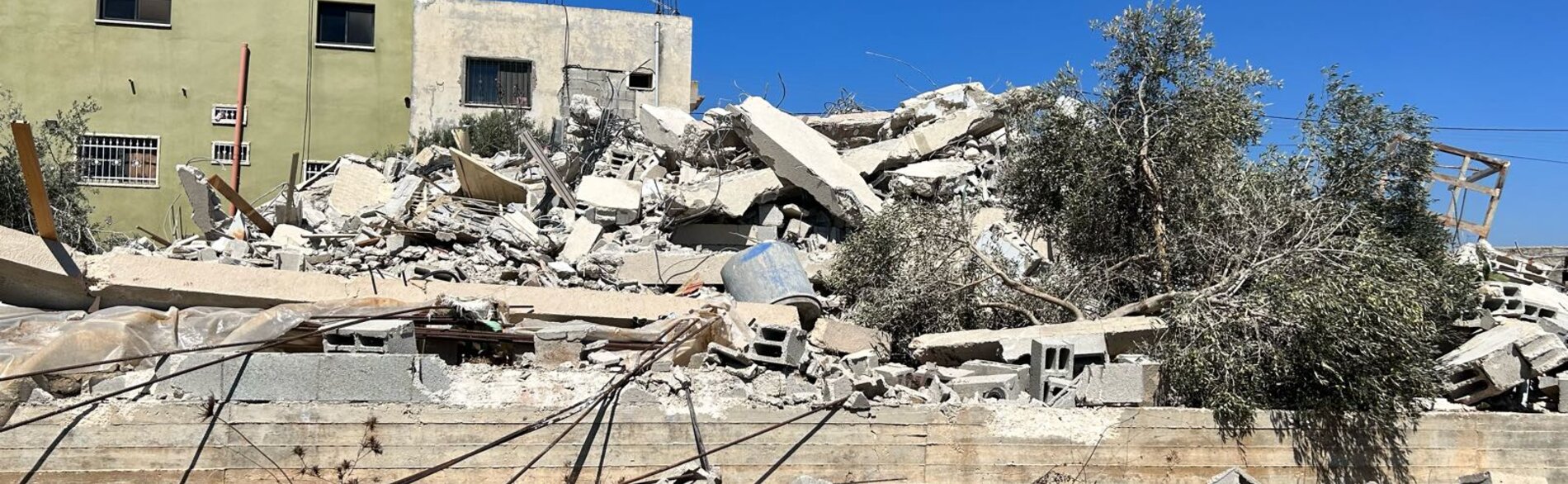 A two-storey home demolished by the Israeli authorities in Tura ash Sharqiya (Jenin) on 24 September, displacing a girl and her parents. Photo by OCHA