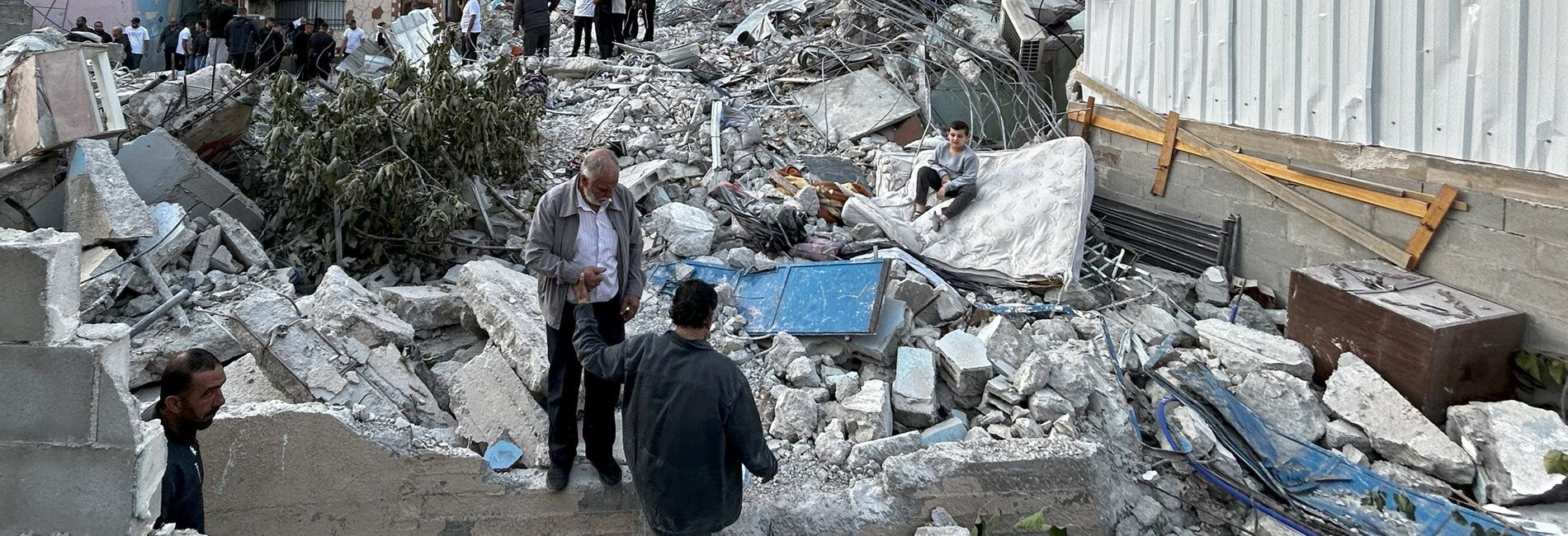 Al Bustan area of Silwan, East Jerusalem, where 42 Palestinians, mostly children, were displaced on Tuesday when Israeli authorities demolished nine homes. "We have nowhere else to go," said one resident. "We will sleep on top of the rubble." Photo by OCHA