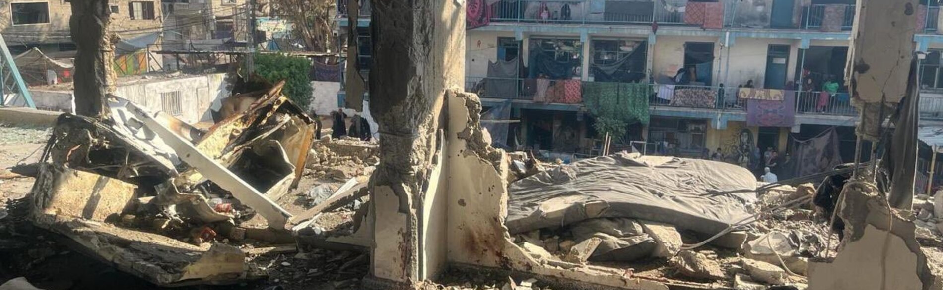 Heavily damaged school in Gaza. Photo by UNRWA