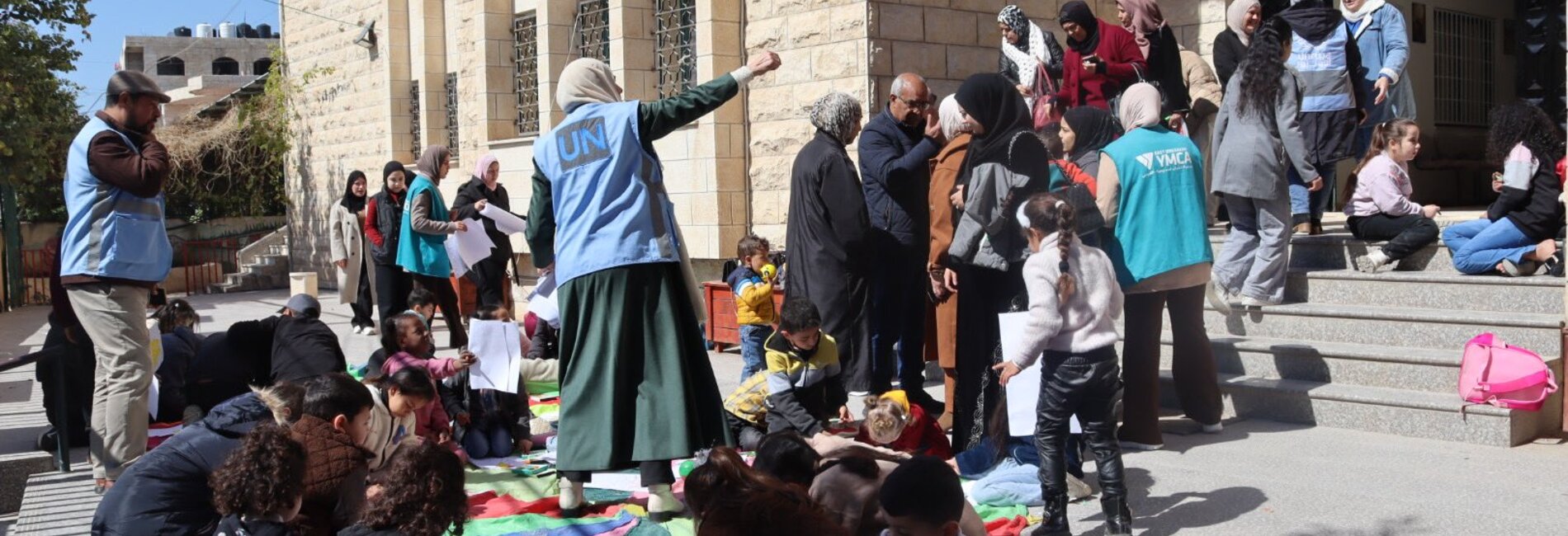 Activities organized for displaced children in Jenin. Photo by UNRWA