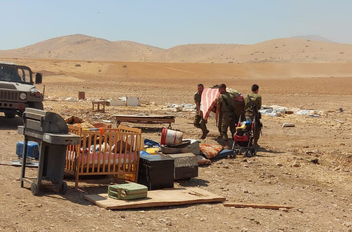 הריסה בחומסה אל־בקייעה, 7 ביולי, צולם על ידי הקהילה עבור משרד האו״ם לתיאום עניינים הומניטריים