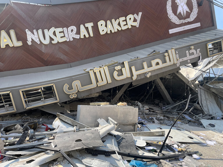 Bakery in An Nuseirat, the Gaza Strip, hit during the hostilities, Photo by the community, 19 October 2019.